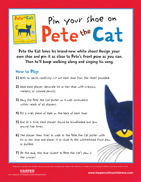 Pete the Cat: Pin Your Shoe on Pete the Cat
