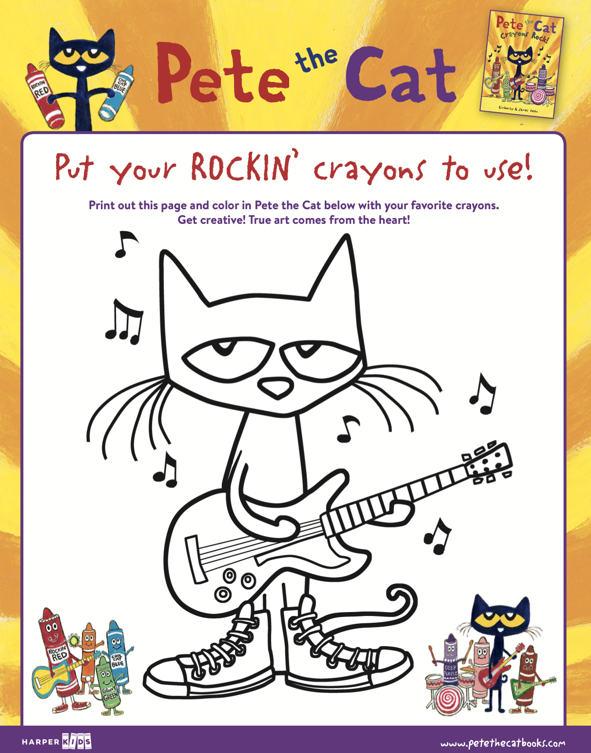Pete The Cat Coloring Page Shoes
